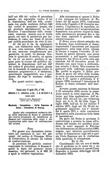 La Corte suprema di Roma raccolta periodica delle sentenze della Corte di cassazione di Roma