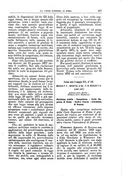 La Corte suprema di Roma raccolta periodica delle sentenze della Corte di cassazione di Roma