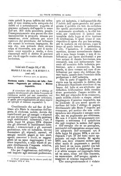 La Corte suprema di Roma raccolta periodica delle sentenze della Corte di cassazione di Roma