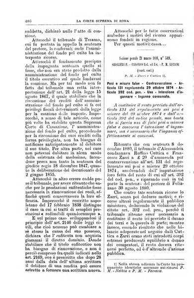 La Corte suprema di Roma raccolta periodica delle sentenze della Corte di cassazione di Roma