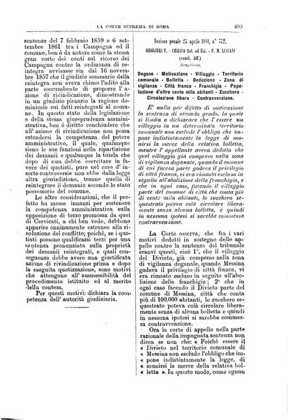 La Corte suprema di Roma raccolta periodica delle sentenze della Corte di cassazione di Roma