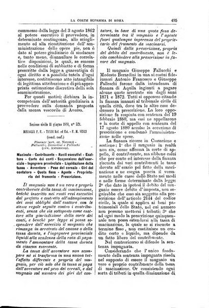 La Corte suprema di Roma raccolta periodica delle sentenze della Corte di cassazione di Roma