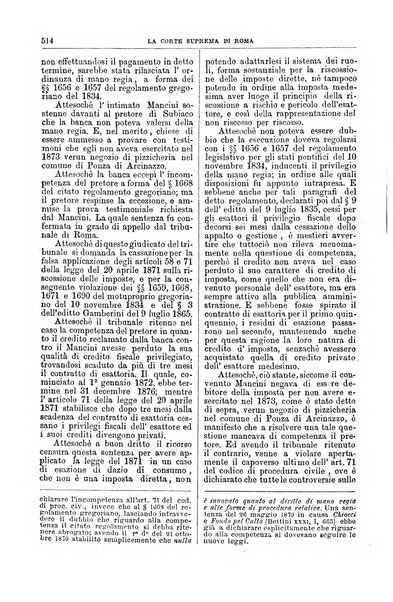 La Corte suprema di Roma raccolta periodica delle sentenze della Corte di cassazione di Roma