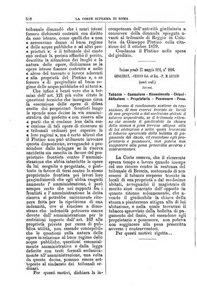 La Corte suprema di Roma raccolta periodica delle sentenze della Corte di cassazione di Roma