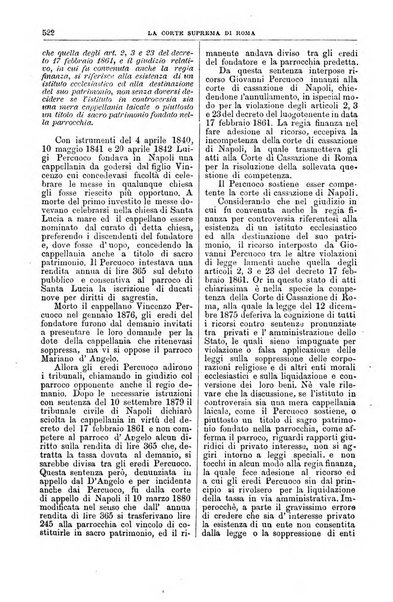 La Corte suprema di Roma raccolta periodica delle sentenze della Corte di cassazione di Roma