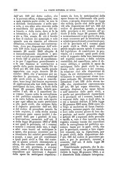 La Corte suprema di Roma raccolta periodica delle sentenze della Corte di cassazione di Roma