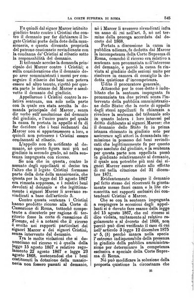 La Corte suprema di Roma raccolta periodica delle sentenze della Corte di cassazione di Roma