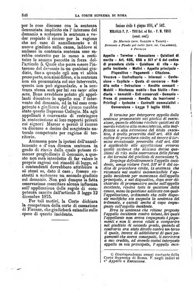 La Corte suprema di Roma raccolta periodica delle sentenze della Corte di cassazione di Roma