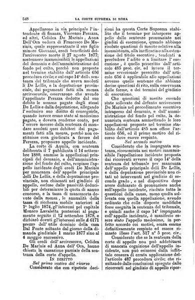 La Corte suprema di Roma raccolta periodica delle sentenze della Corte di cassazione di Roma