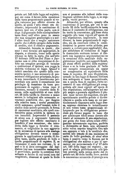 La Corte suprema di Roma raccolta periodica delle sentenze della Corte di cassazione di Roma