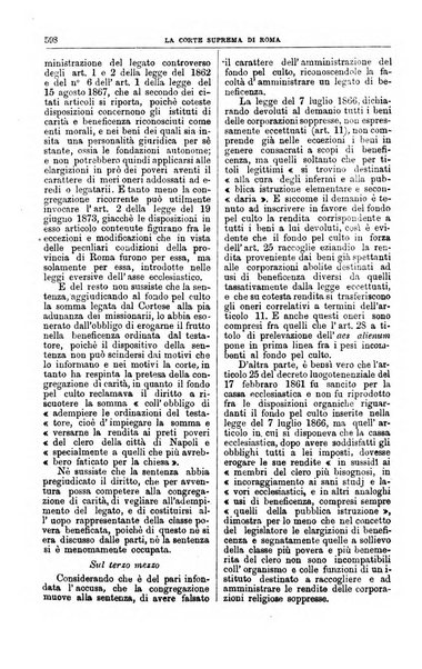 La Corte suprema di Roma raccolta periodica delle sentenze della Corte di cassazione di Roma