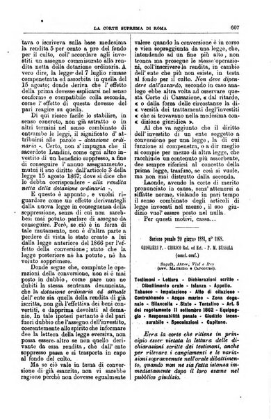 La Corte suprema di Roma raccolta periodica delle sentenze della Corte di cassazione di Roma