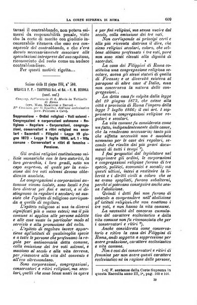 La Corte suprema di Roma raccolta periodica delle sentenze della Corte di cassazione di Roma