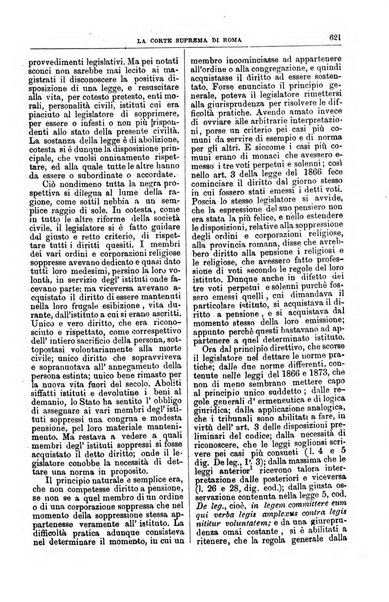 La Corte suprema di Roma raccolta periodica delle sentenze della Corte di cassazione di Roma