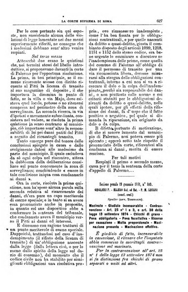 La Corte suprema di Roma raccolta periodica delle sentenze della Corte di cassazione di Roma