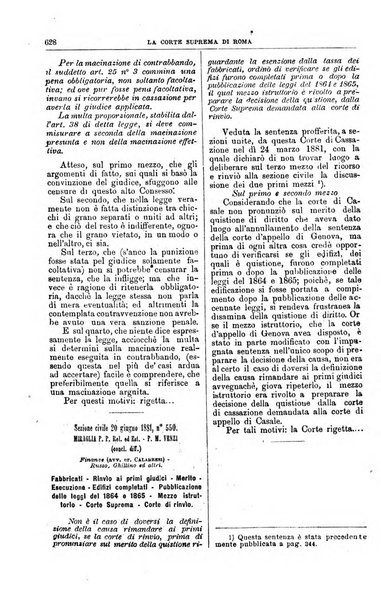 La Corte suprema di Roma raccolta periodica delle sentenze della Corte di cassazione di Roma