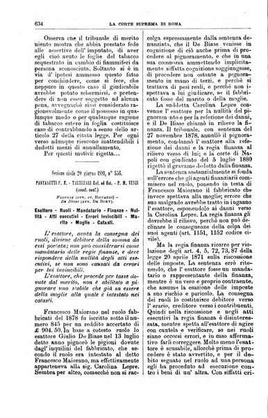 La Corte suprema di Roma raccolta periodica delle sentenze della Corte di cassazione di Roma