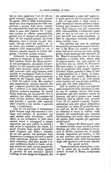 La Corte suprema di Roma raccolta periodica delle sentenze della Corte di cassazione di Roma