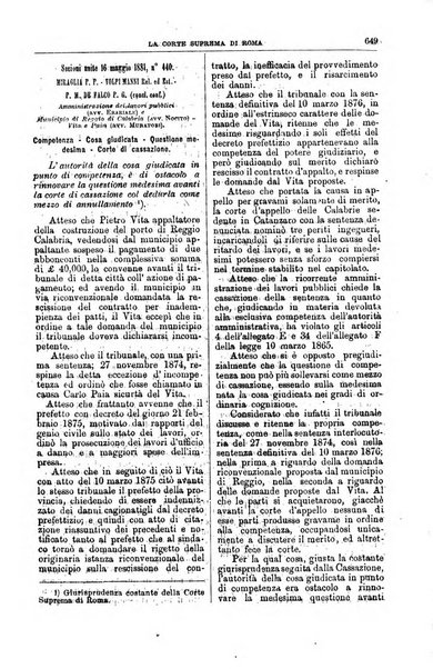 La Corte suprema di Roma raccolta periodica delle sentenze della Corte di cassazione di Roma