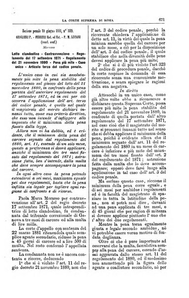 La Corte suprema di Roma raccolta periodica delle sentenze della Corte di cassazione di Roma