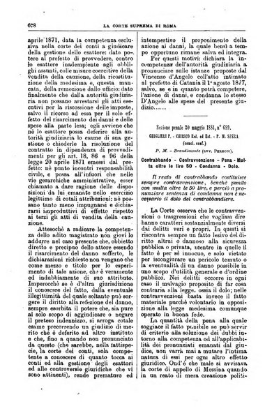 La Corte suprema di Roma raccolta periodica delle sentenze della Corte di cassazione di Roma