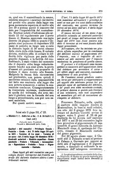 La Corte suprema di Roma raccolta periodica delle sentenze della Corte di cassazione di Roma