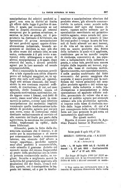 La Corte suprema di Roma raccolta periodica delle sentenze della Corte di cassazione di Roma