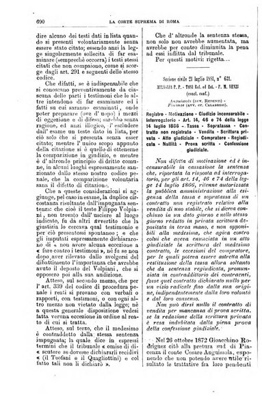 La Corte suprema di Roma raccolta periodica delle sentenze della Corte di cassazione di Roma