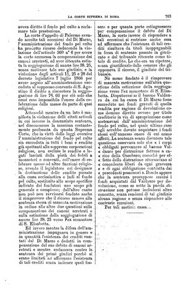 La Corte suprema di Roma raccolta periodica delle sentenze della Corte di cassazione di Roma