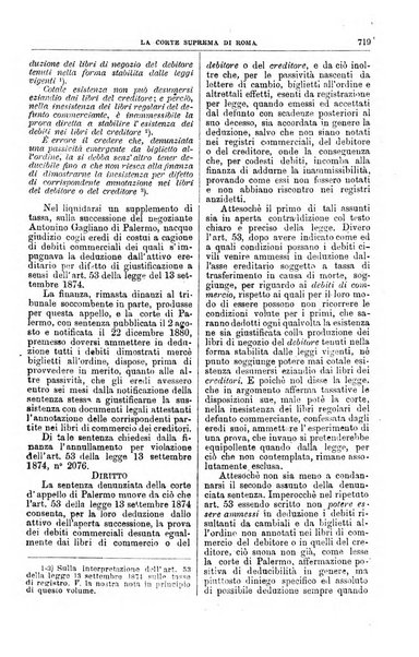 La Corte suprema di Roma raccolta periodica delle sentenze della Corte di cassazione di Roma