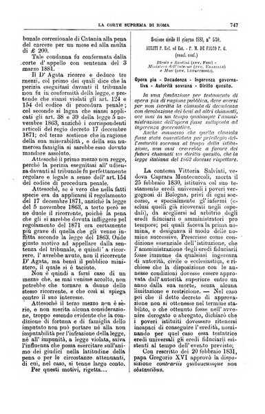 La Corte suprema di Roma raccolta periodica delle sentenze della Corte di cassazione di Roma