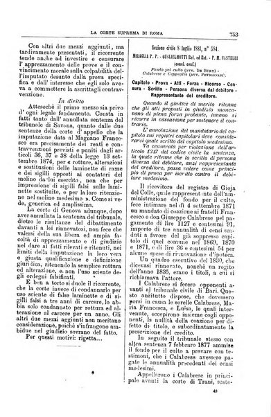 La Corte suprema di Roma raccolta periodica delle sentenze della Corte di cassazione di Roma