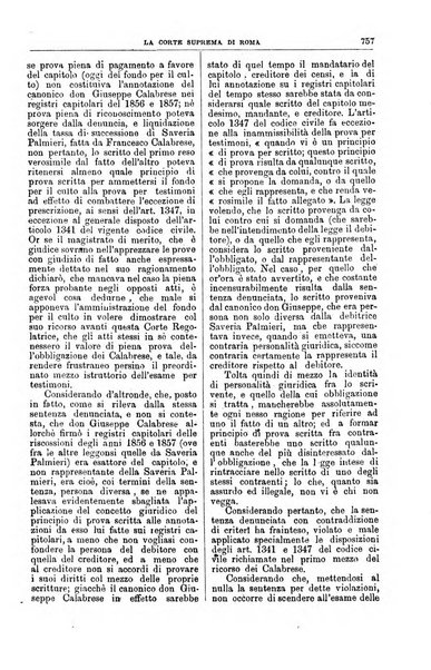 La Corte suprema di Roma raccolta periodica delle sentenze della Corte di cassazione di Roma