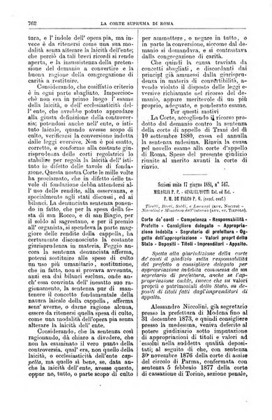 La Corte suprema di Roma raccolta periodica delle sentenze della Corte di cassazione di Roma