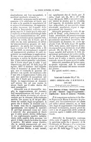 La Corte suprema di Roma raccolta periodica delle sentenze della Corte di cassazione di Roma