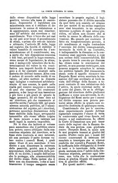 La Corte suprema di Roma raccolta periodica delle sentenze della Corte di cassazione di Roma