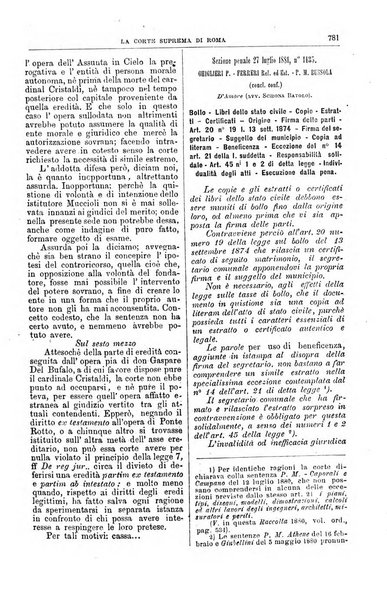 La Corte suprema di Roma raccolta periodica delle sentenze della Corte di cassazione di Roma