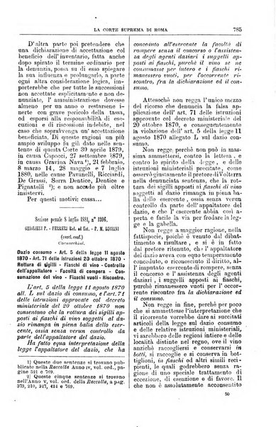 La Corte suprema di Roma raccolta periodica delle sentenze della Corte di cassazione di Roma