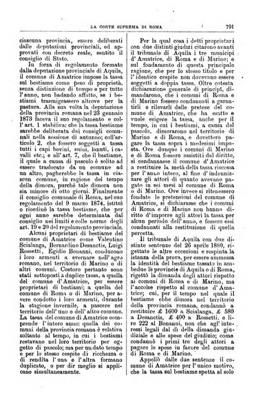 La Corte suprema di Roma raccolta periodica delle sentenze della Corte di cassazione di Roma