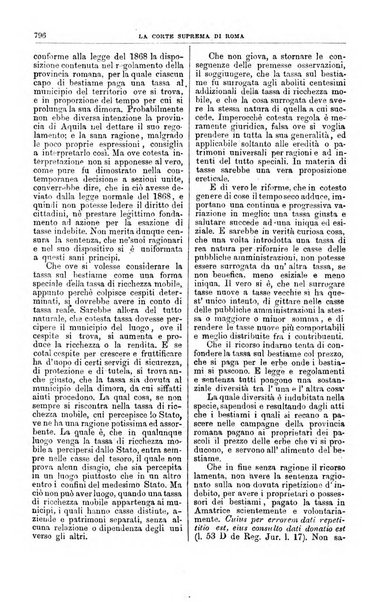 La Corte suprema di Roma raccolta periodica delle sentenze della Corte di cassazione di Roma