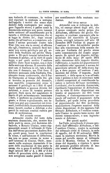 La Corte suprema di Roma raccolta periodica delle sentenze della Corte di cassazione di Roma