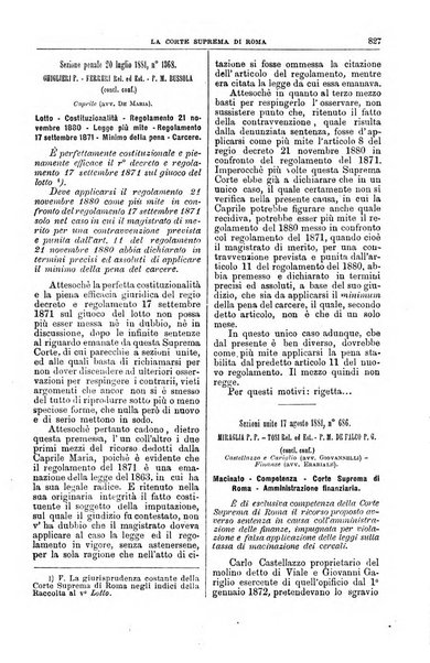 La Corte suprema di Roma raccolta periodica delle sentenze della Corte di cassazione di Roma