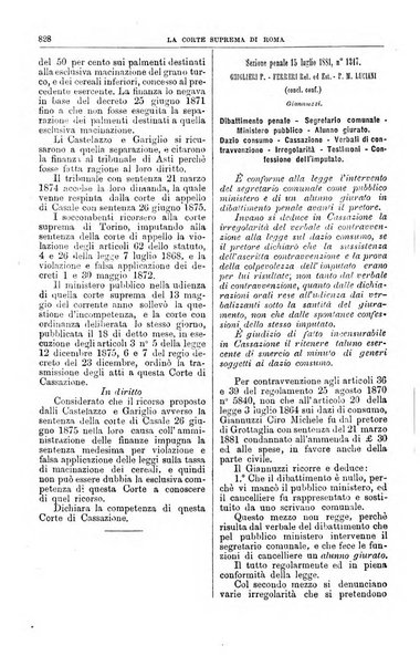 La Corte suprema di Roma raccolta periodica delle sentenze della Corte di cassazione di Roma