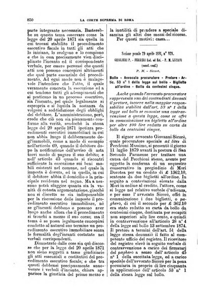 La Corte suprema di Roma raccolta periodica delle sentenze della Corte di cassazione di Roma