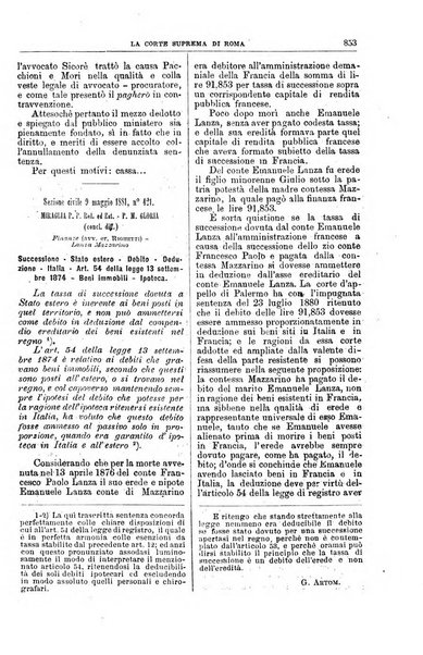 La Corte suprema di Roma raccolta periodica delle sentenze della Corte di cassazione di Roma