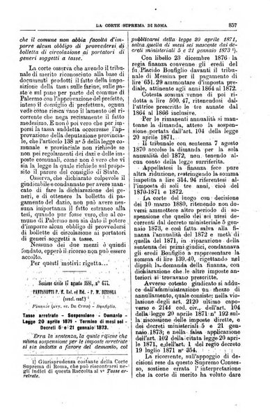 La Corte suprema di Roma raccolta periodica delle sentenze della Corte di cassazione di Roma