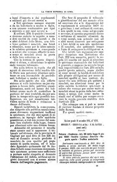 La Corte suprema di Roma raccolta periodica delle sentenze della Corte di cassazione di Roma