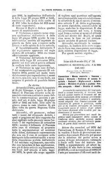 La Corte suprema di Roma raccolta periodica delle sentenze della Corte di cassazione di Roma