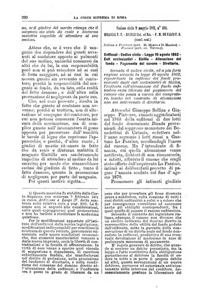 La Corte suprema di Roma raccolta periodica delle sentenze della Corte di cassazione di Roma