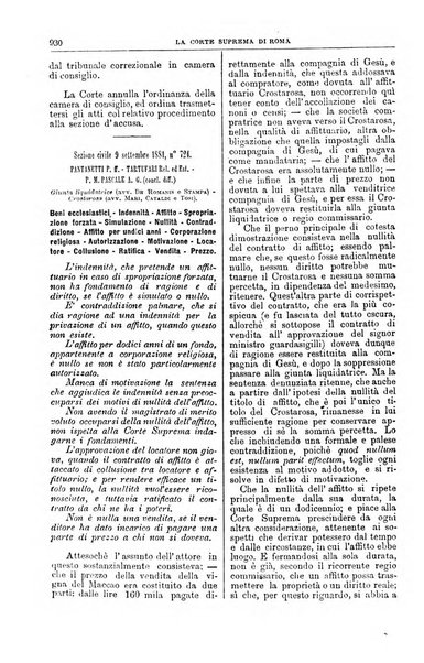 La Corte suprema di Roma raccolta periodica delle sentenze della Corte di cassazione di Roma